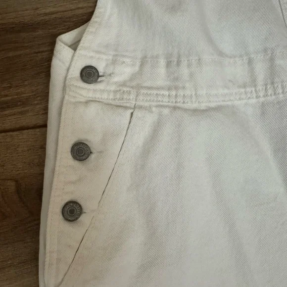 Old Navy White Denim Overalls - Picture 4 of 7